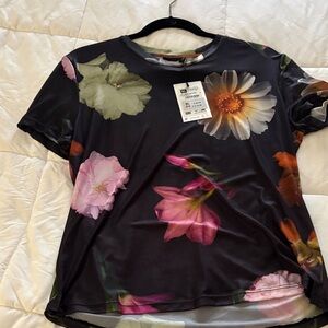 Desigual Multicolor Floral Short Sleeve Tee